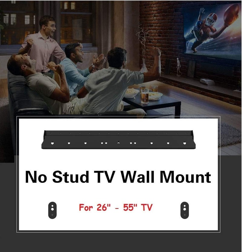 Mount Plus MP-NS400 No Stud Tilt TV Wall Mount | Quick Studless Install with No Drill | Low Profile for 22" to 55" TVs Up to 70LBS | Steel Frame Securely Anchors TV to Dry Wall (1 Pack) - Image 5